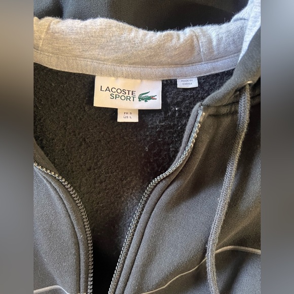 Lacoste Men's Sport Long Sleeve Outlined Big Croc Full Zip Hoodie - Picture 7 of 7